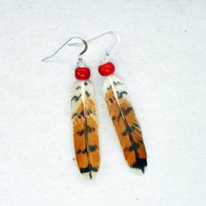 Handpainted Feather Earrings