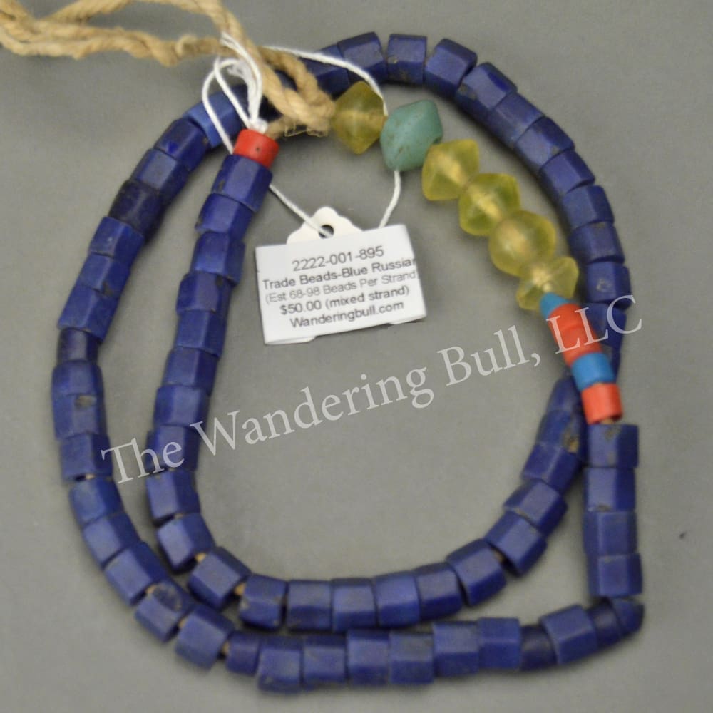 Blue Russian Trade Beads – Mixed Strand