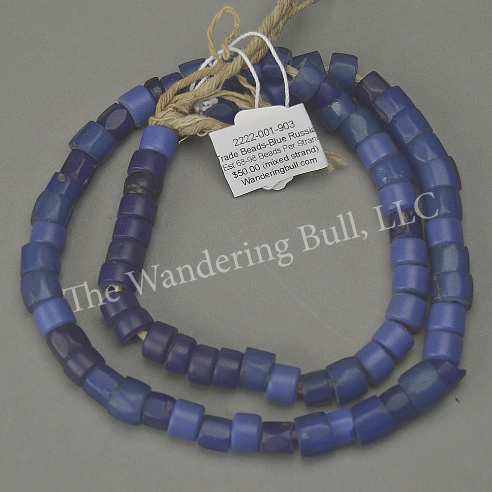 Blue Russian Trade Beads – Mixed