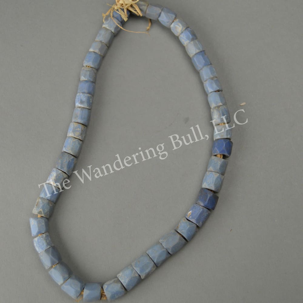 Blue Russian Faceted Trade Beads – 16″ Strand