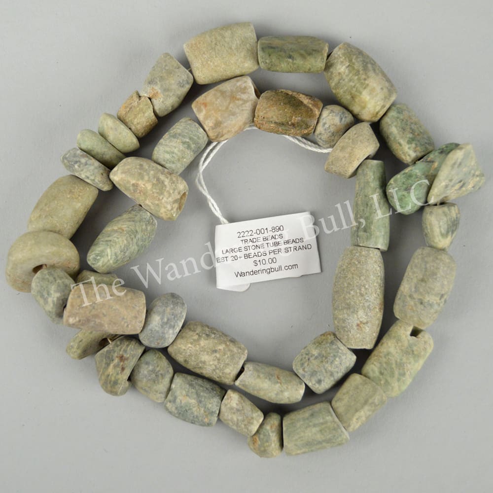 Trade Beads – Large Stone Tube Beads
