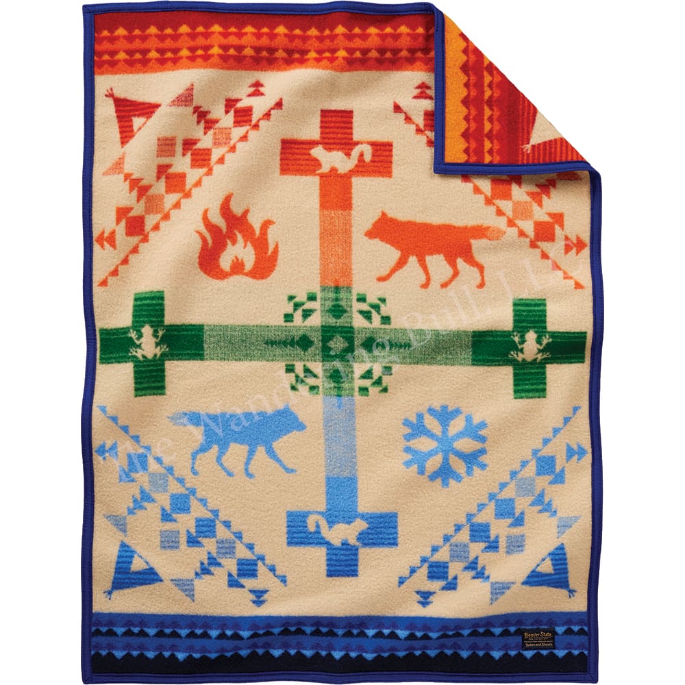 Pendleton Jacquard Muchacho Blanket – Coyote Steals the Fire