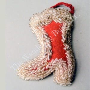 Beaded Boot Pincushion/Whimsy