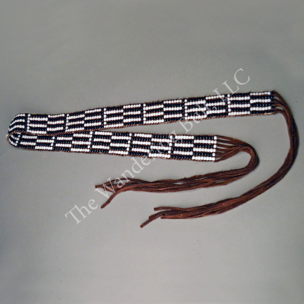 Wampum Belt – Black & White Glass Trade Beads