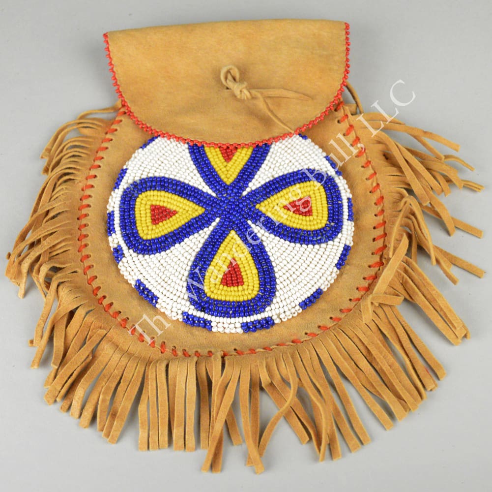Cree Pouch with Beaded Rosette