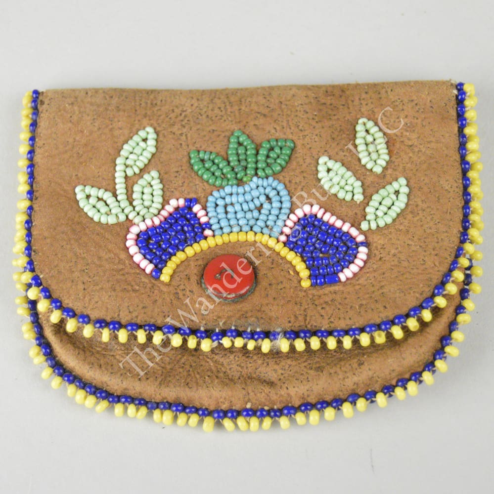 Cree Floral Beaded Coin Purse