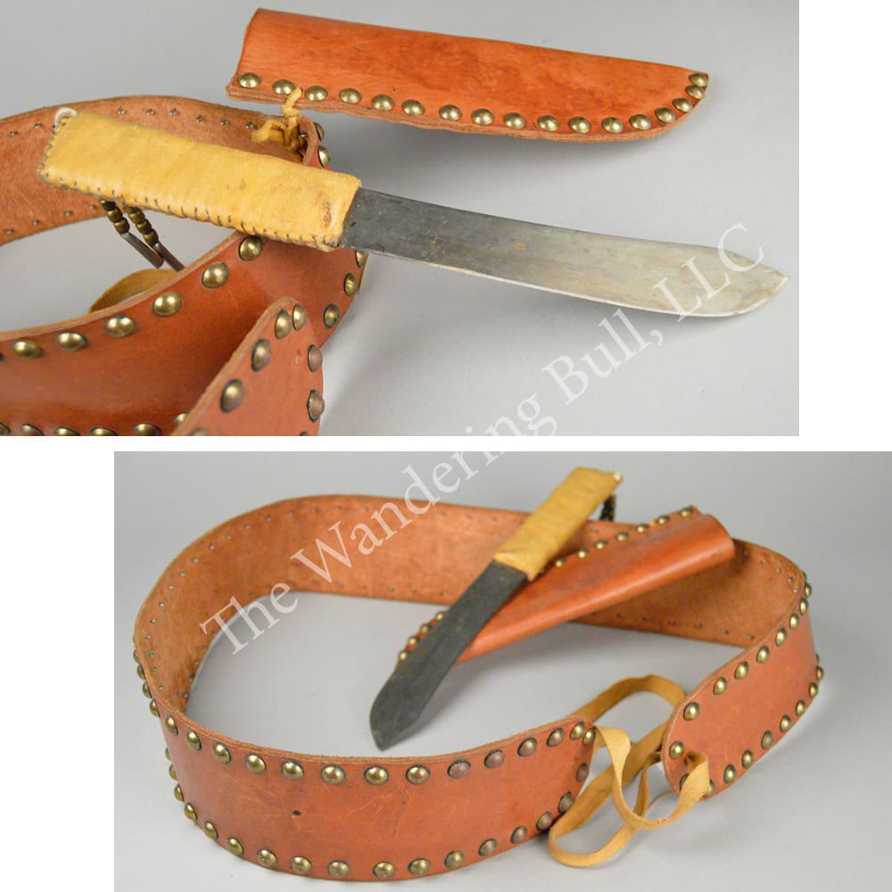 Leather Tack Belt w/Knife and Sheath