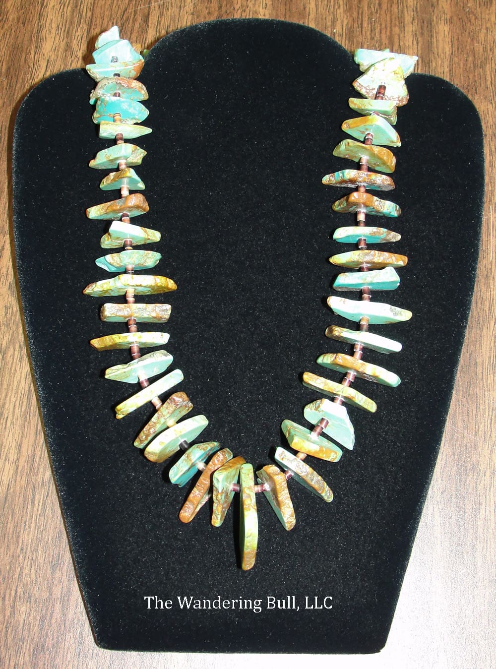 Necklace- Turquoise Slab Beads benefit Mt. Kearsarge Indian Museum