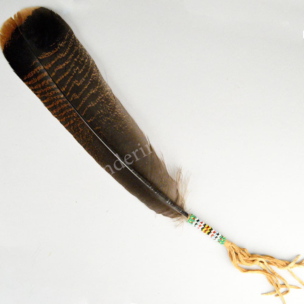 Smudge Feather – 13/0 Beaded Cuff Green