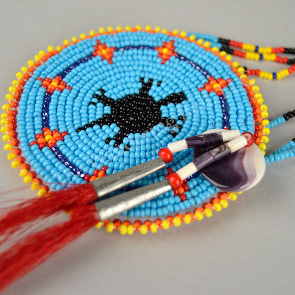 Rosette Necklace – Turtle w/Real Wampum