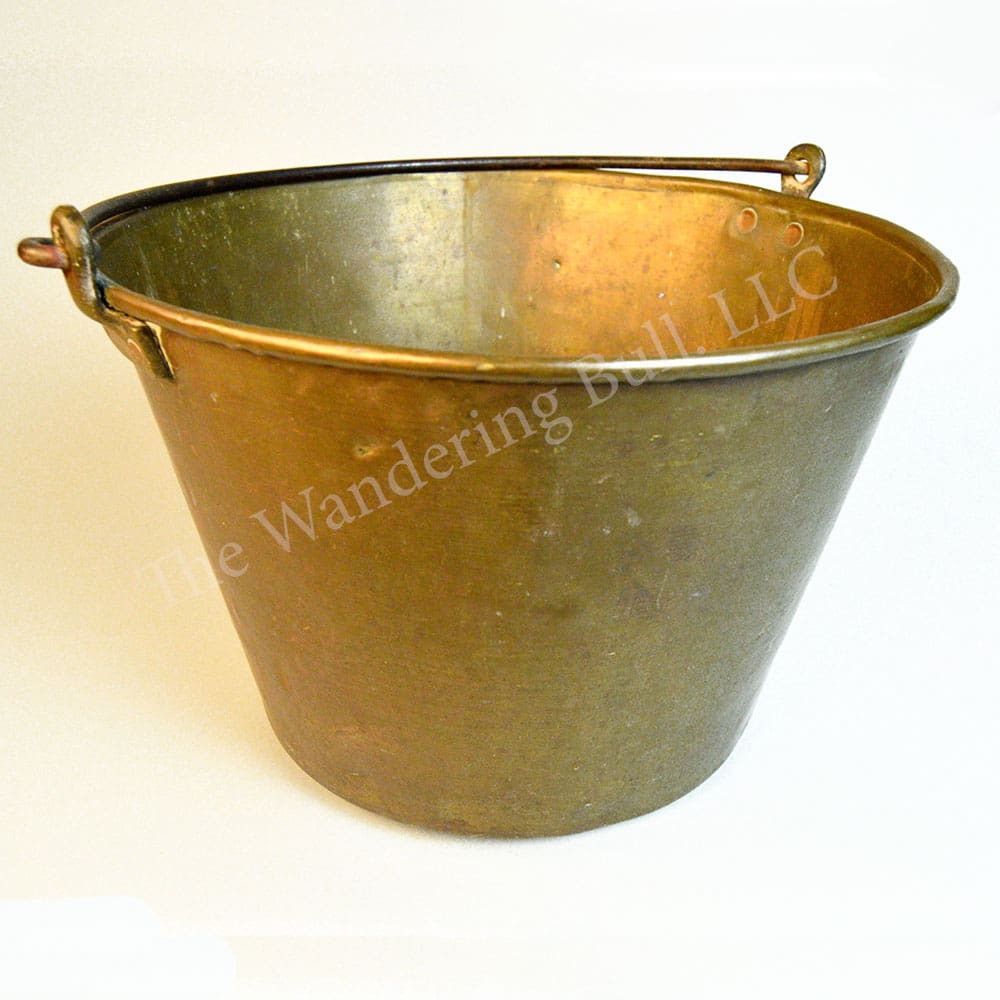 Bucket Large Antique Brass