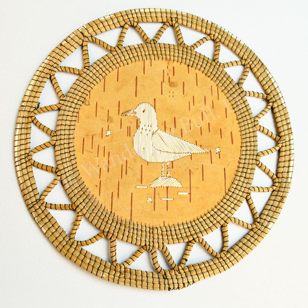 Plaque Quilled Seagull on Birchbark