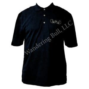 Shirt - Embroidered Black Double Curve - 20% Off!