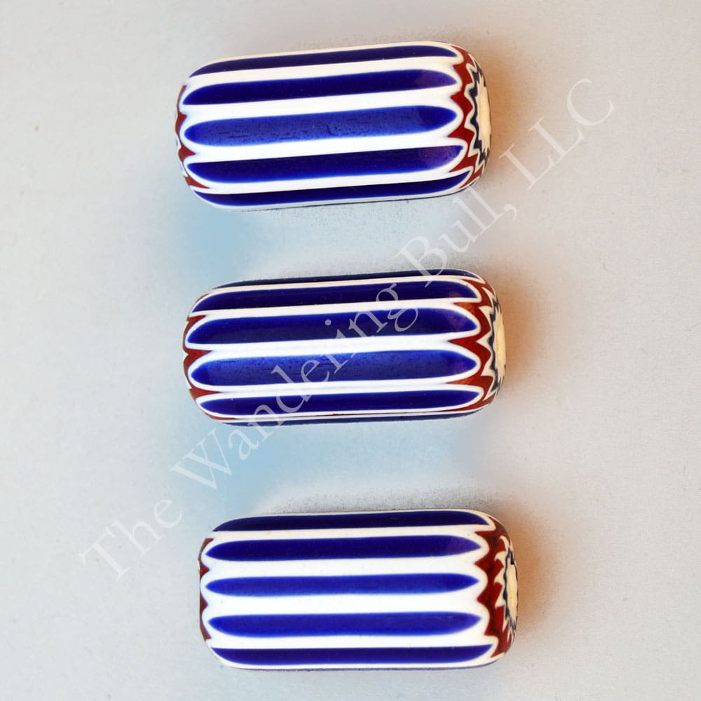Bead Lot Set of 3 Matched Chevrons 34 mm
