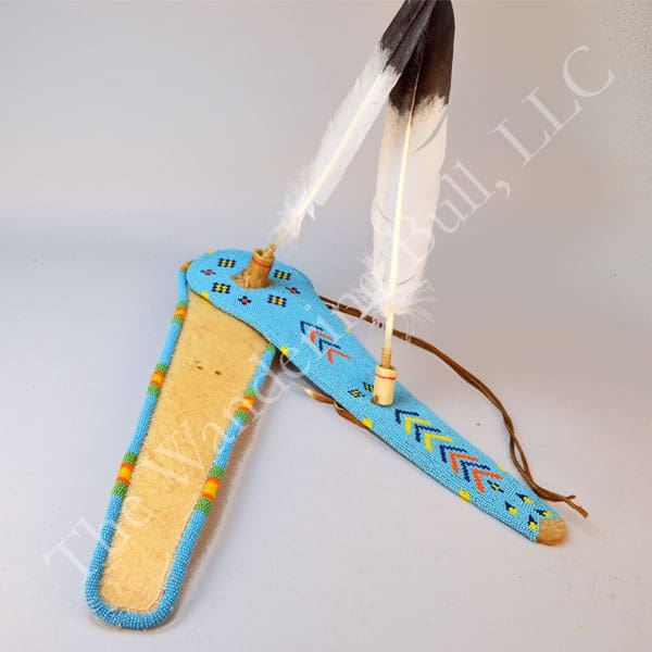 Roach Spreader Beaded with Feathers