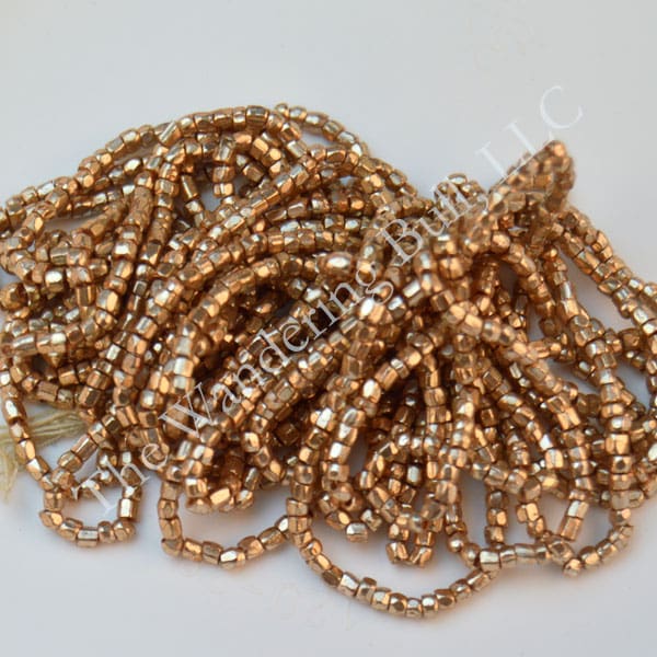 11/0 Tube Beads Metallic Gold