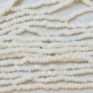 14/0 Czech Cuts Off White Seed Beads