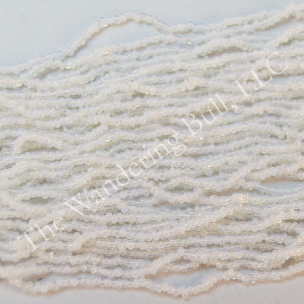 Antique 13/0 White Opal Seed Beads