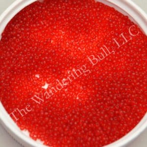 15/0 Trans Red Czech Seed Beads