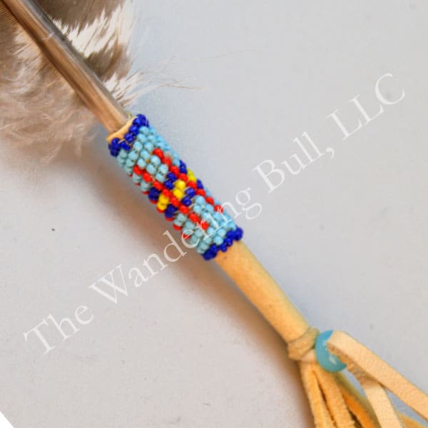Smudge Feather Beaded Cuff