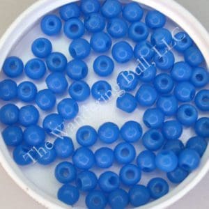 5mm Round Blue Glass Beads