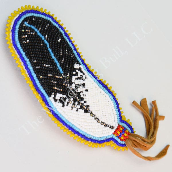 Barrette – 5 Inch Beaded Feather