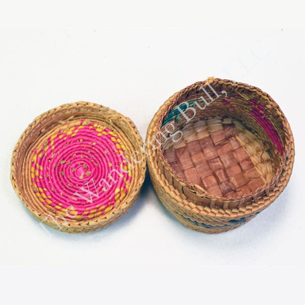 Basket Makah Lidded Antique 2.5 inch