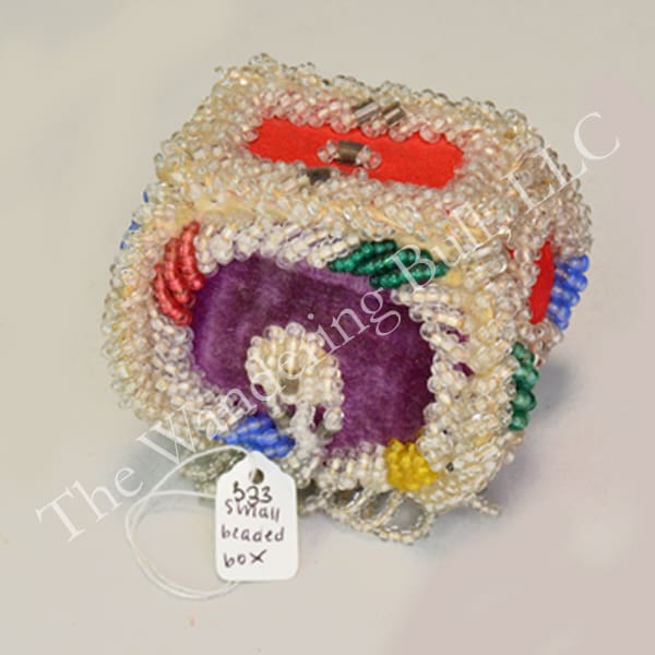 Whimsy Beaded Box Red & Purple