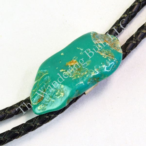 Bolo Tie Green Turquoise Nugget