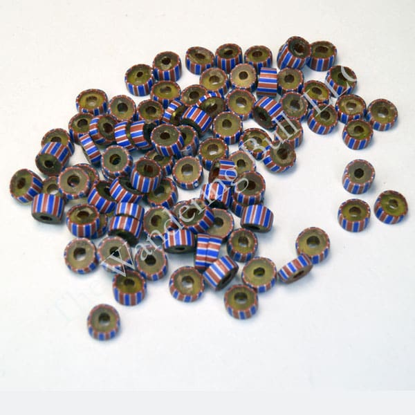 Trade Beads Venetian Striped Discs