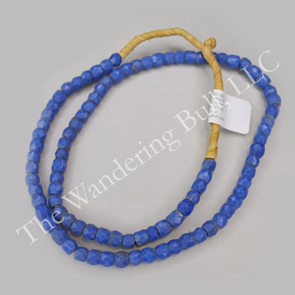 Trade Beads Faceted Blue Russian