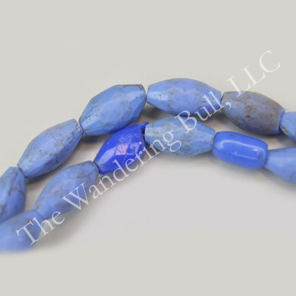 Trade Beads Oval Blue Russian