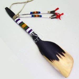 Horn Spoon Beaded Handle with Drops