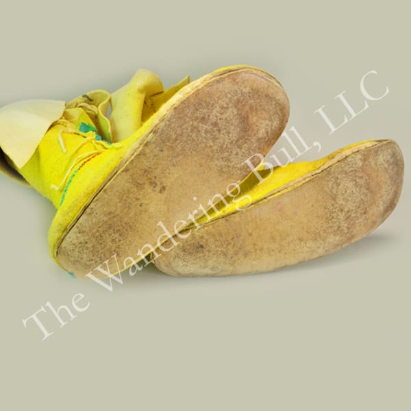 Moccasins Partial Beaded Yellow Boots