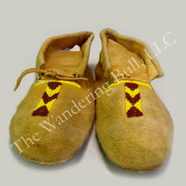 Moccasins Beaded Brain Tanned