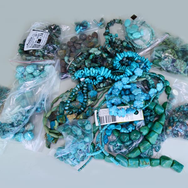Turquoise Assorted and Shell Heishi 2.6 Lb