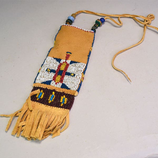 Tobacco Bag with Reproduction Beads