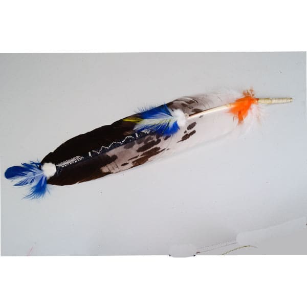 Handpainted Feather with Quillwork