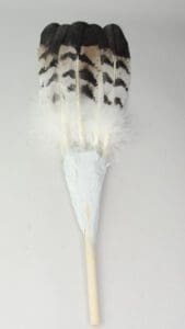 Hand Painted Eagle Feather Fan