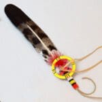 Smudge Feather with Hand Painted Feather