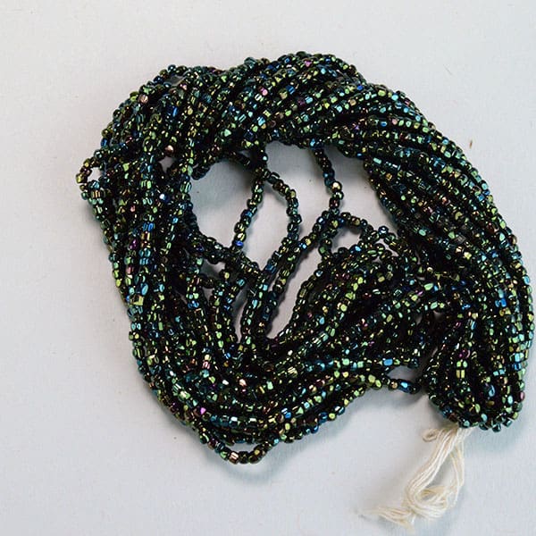 Antique 11/0 Iris Green Seed Beads