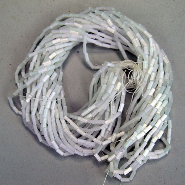 Bugle Beads White 1/8″