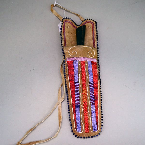 Knife Sheath Multicolor Quillwork