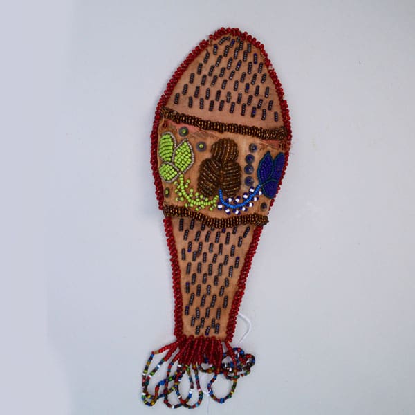 Colorfully Beaded Broom Holder Whimsy